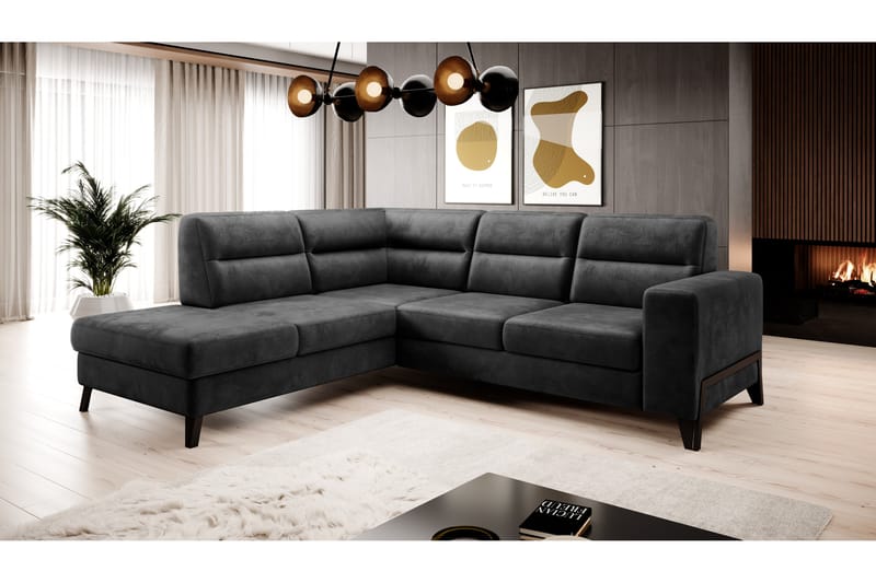 Anglika Sofa m. Chaiselong 4-Pers. - Grå - Møbler - Sofaer - Sofa med chaiselong