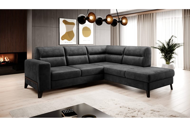 Anglika Sofa m. Chaiselong 4-Pers. - Grå - Møbler - Sofaer - Sofa med chaiselong