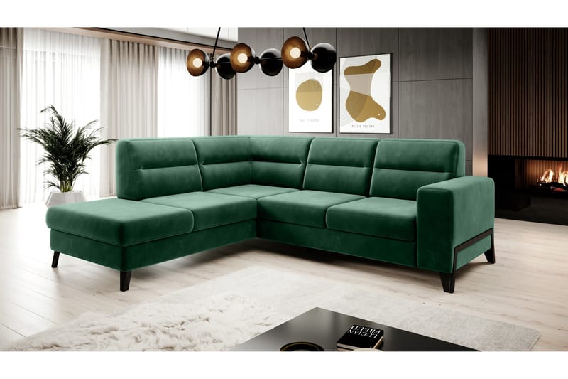 Anglika Sofa m. Chaiselong 4-Pers. - Grøn - Møbler - Sofaer - Sofa med chaiselong