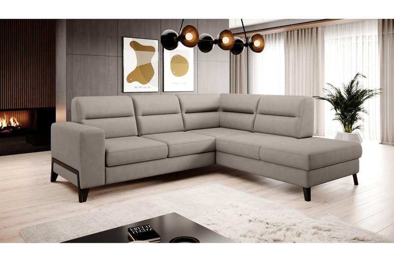 Anglika Sofa m. Chaiselong 4-Pers. - Beige - Møbler - Sofaer - Sofa med chaiselong