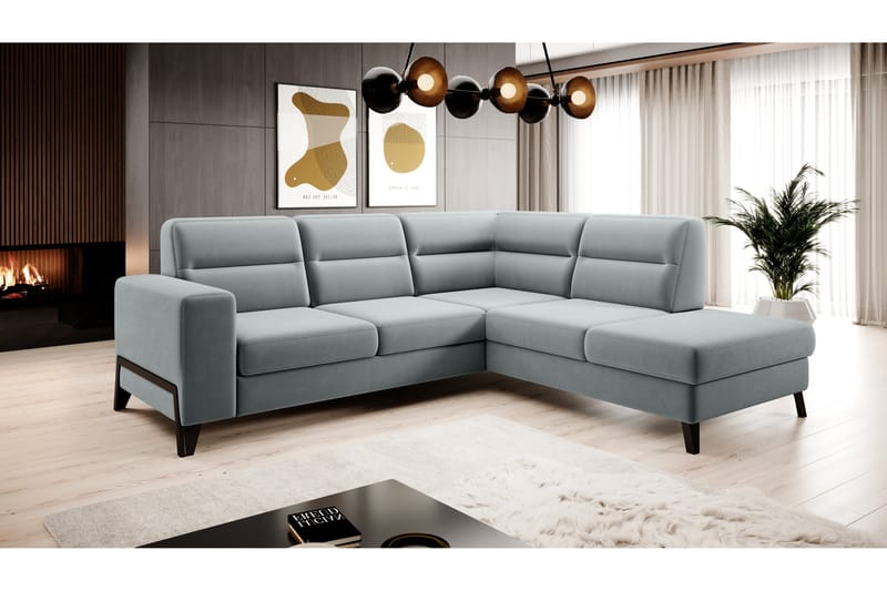 Anglika Sofa m. Chaiselong 4-Pers. - Grå - Møbler - Sofaer - Sofa med chaiselong