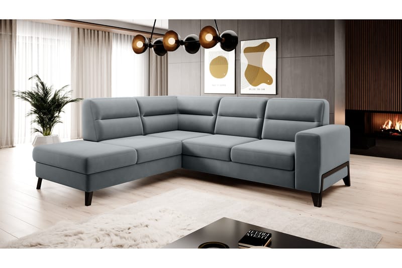 Anglika Sofa m. Chaiselong 4-Pers. - Grå - Møbler - Sofaer - Sofa med chaiselong