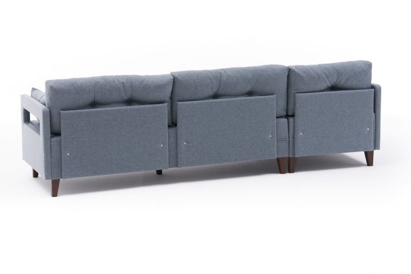 Angola Sofa m. Chaiselong 4-Pers. - Blå - Møbler - Sofaer - Sofa med chaiselong