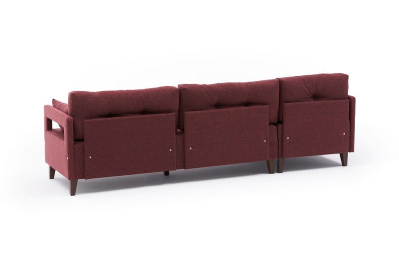 Angola Sofa m. Chaiselong 4-Pers. - Rød - Møbler - Sofaer - Sofa med chaiselong