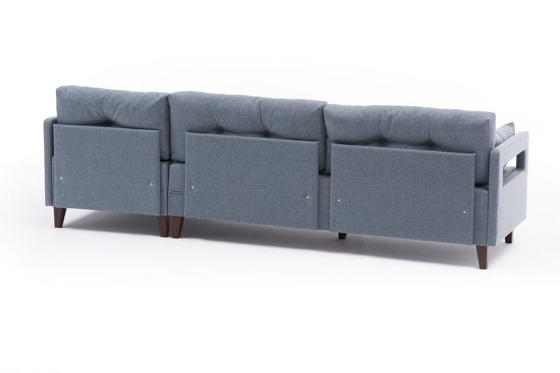 Angola Sofa m. Chaiselong 4-Pers. - Blå - Møbler - Sofaer - Sofa med chaiselong