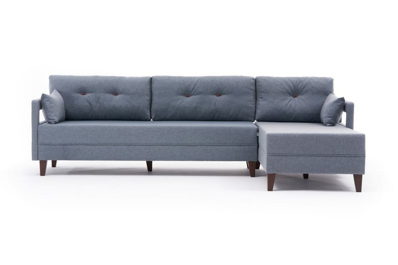 Angola Sofa m. Chaiselong 4-Pers. - Blå - Møbler - Sofaer - Sofa med chaiselong