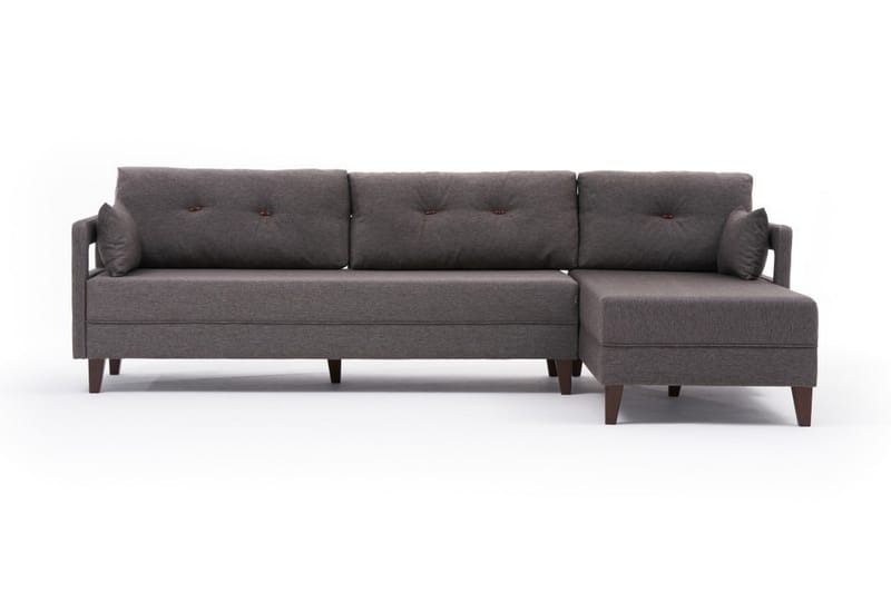 Angola Sofa m. Chaiselong 4-Pers. - Brun - Møbler - Sofaer - Sofa med chaiselong