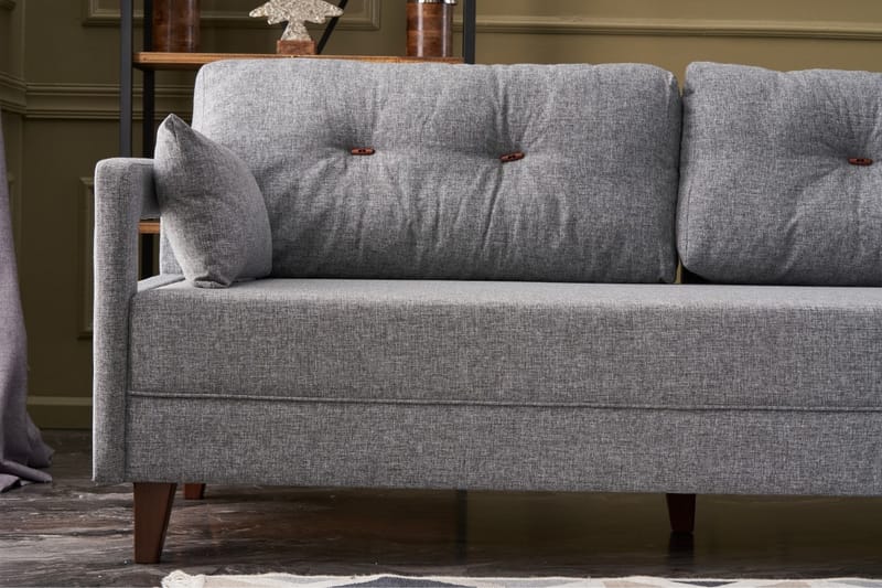 Angola Sofa m. Chaiselong 4-Pers. - Grå - Møbler - Sofaer - Sofa med chaiselong