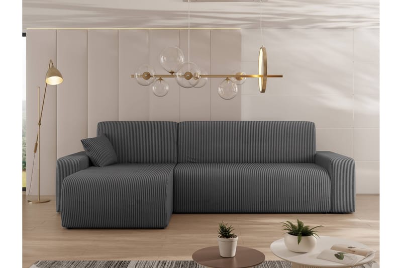 Barile Sofa med Divan 3-personers - Grå - Møbler - Sofaer - Sofa med chaiselong