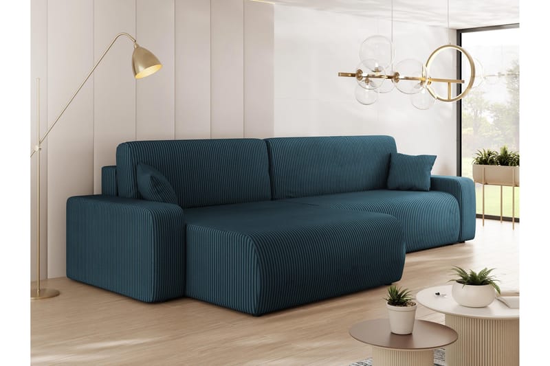 Barile Sofa med Divan 3-personers - Blå - Møbler - Sofaer - Sofa med chaiselong