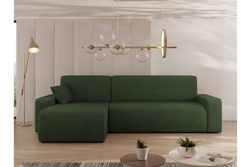 Barile Sofa med Divan 3-personers - Grøn - Møbler - Sofaer - Sofa med chaiselong