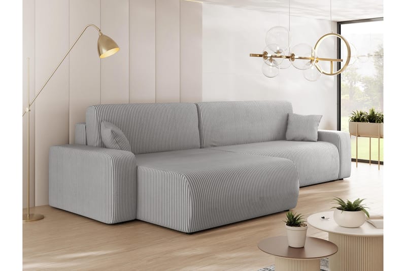 Barile Sofa med Divan 3-personers - Lys grå - Møbler - Sofaer - Sofa med chaiselong