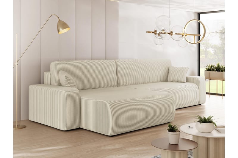 Barile Sofa med Divan 3-personers - Beige - Møbler - Sofaer - Sofa med chaiselong