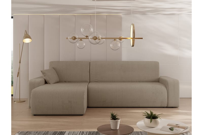 Barile Sofa med Divan 3-personers - Beige - Møbler - Sofaer - Sofa med chaiselong