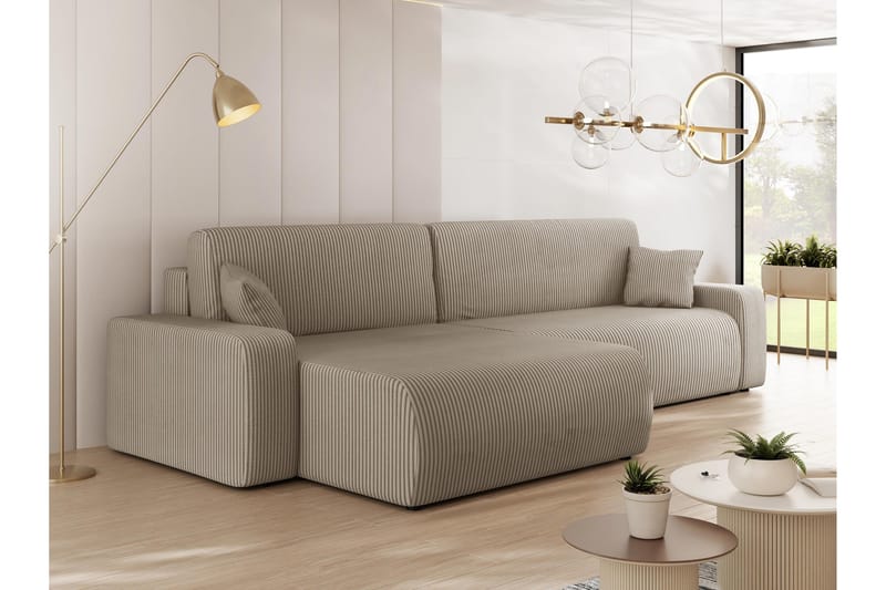 Barile Sofa med Divan 3-personers - Beige - Møbler - Sofaer - Sofa med chaiselong