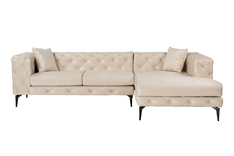 Beachport 3-personers Sofa med Højre Chaiselong - Beige - Møbler - Sofaer - Sofa med chaiselong