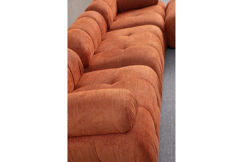 Bengul Sofa med Chaiselong 3-personers - Orange - Møbler - Sofaer - Sofa med chaiselong