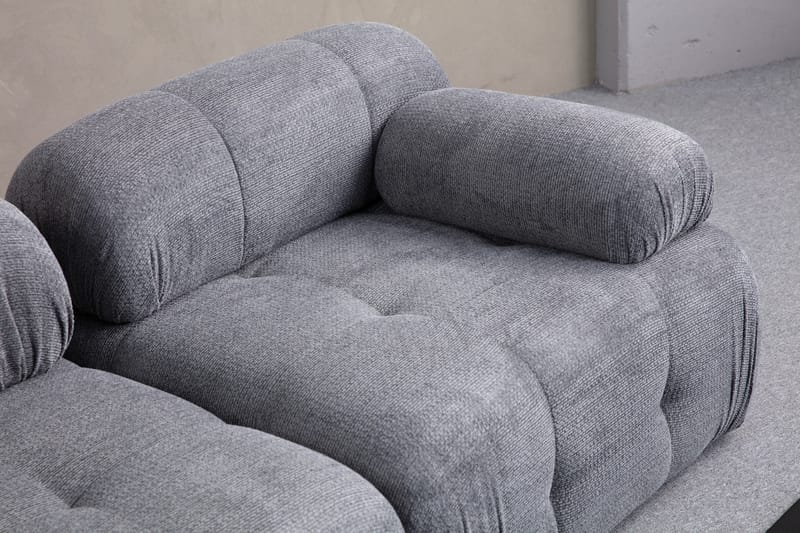 Bengul Sofa med Chaiselong 3-personers - Grå - Møbler - Sofaer - Sofa med chaiselong