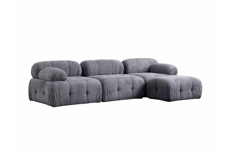 Bengul Sofa med Chaiselong 3-personers - Grå - Møbler - Sofaer - Sofa med chaiselong