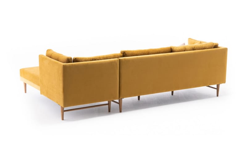 Bosnia Sofa m. Chaiselong 4-Pers. - Guld - Møbler - Sofaer - Sofa med chaiselong