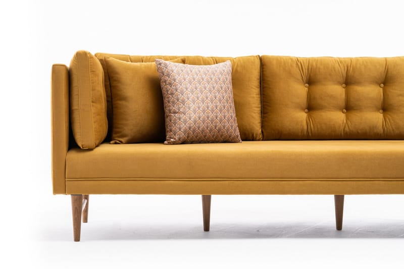 Bosnia Sofa m. Chaiselong 4-Pers. - Guld - Møbler - Sofaer - Sofa med chaiselong