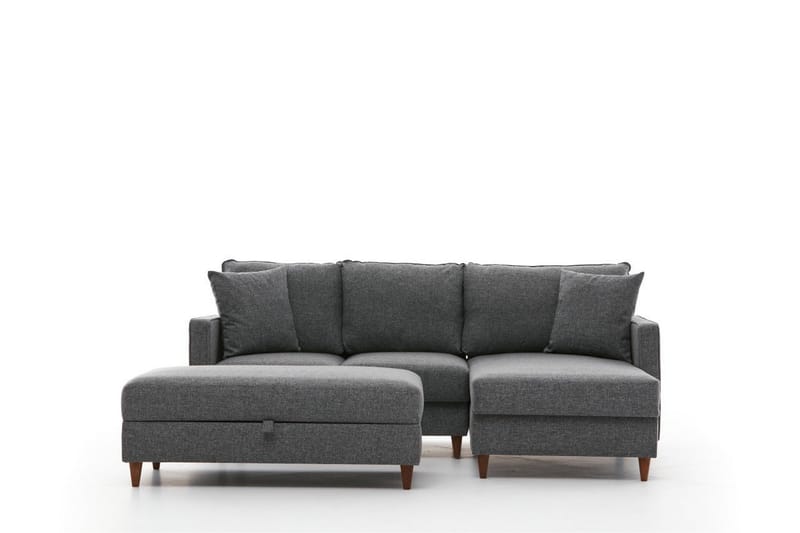 Braneles Sofa med Chaiselong 4-personers - Grå - Møbler - Sofaer - Sofa med chaiselong