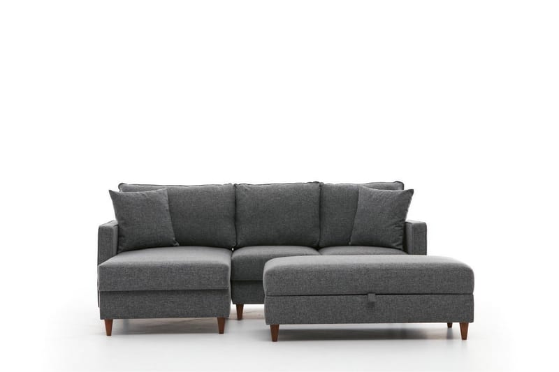 Braneles Sofa med Chaiselong 4-personers - Grå - Møbler - Sofaer - Sofa med chaiselong