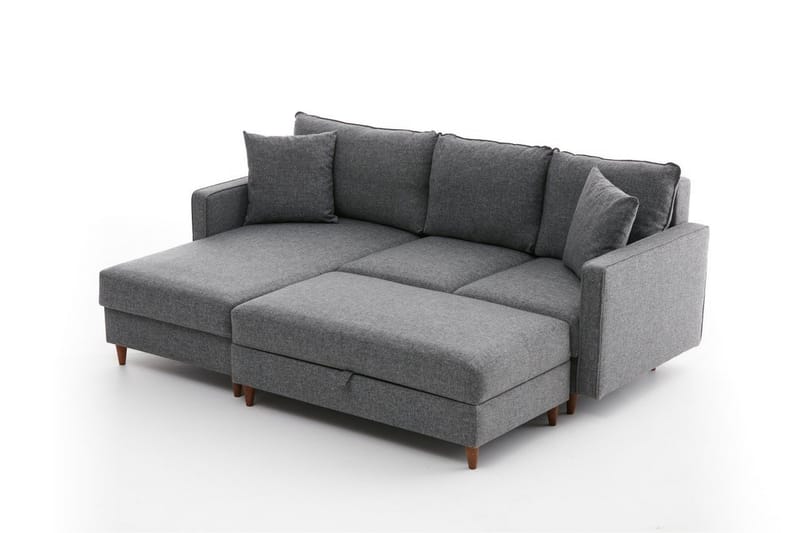 Braneles Sofa med Chaiselong 4-personers - Grå - Møbler - Sofaer - Sofa med chaiselong