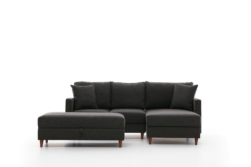 Braneles Sofa med Chaiselong 4-personers - Antracit - Møbler - Sofaer - Sofa med chaiselong