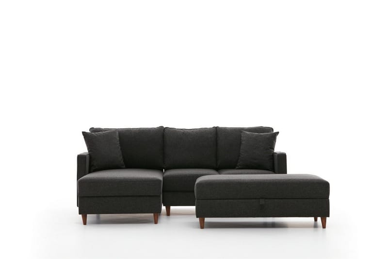 Braneles Sofa med Chaiselong 4-personers - Antracit - Møbler - Sofaer - Sofa med chaiselong