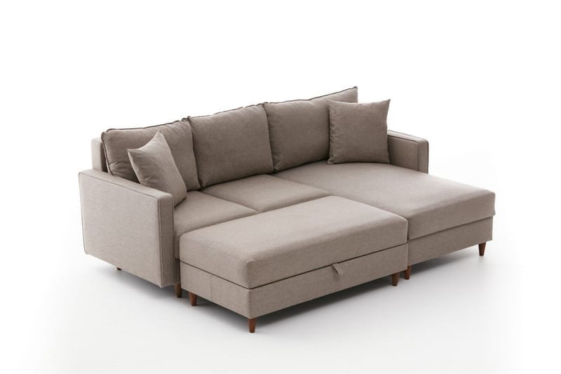 Braneles Sofa med Chaiselong 4-personers - Beige - Møbler - Sofaer - Sofa med chaiselong