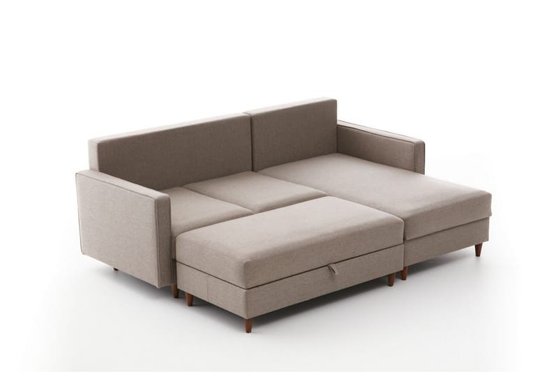 Braneles Sofa med Chaiselong 4-personers - Beige - Møbler - Sofaer - Sofa med chaiselong