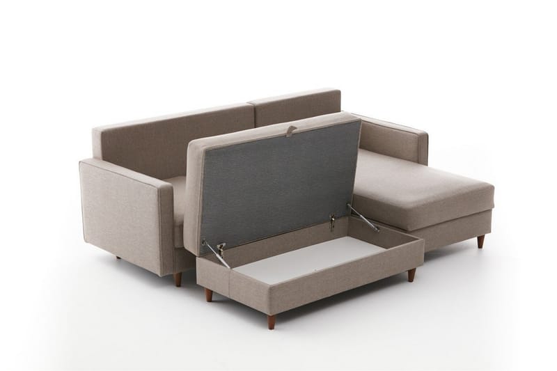 Braneles Sofa med Chaiselong 4-personers - Beige - Møbler - Sofaer - Sofa med chaiselong