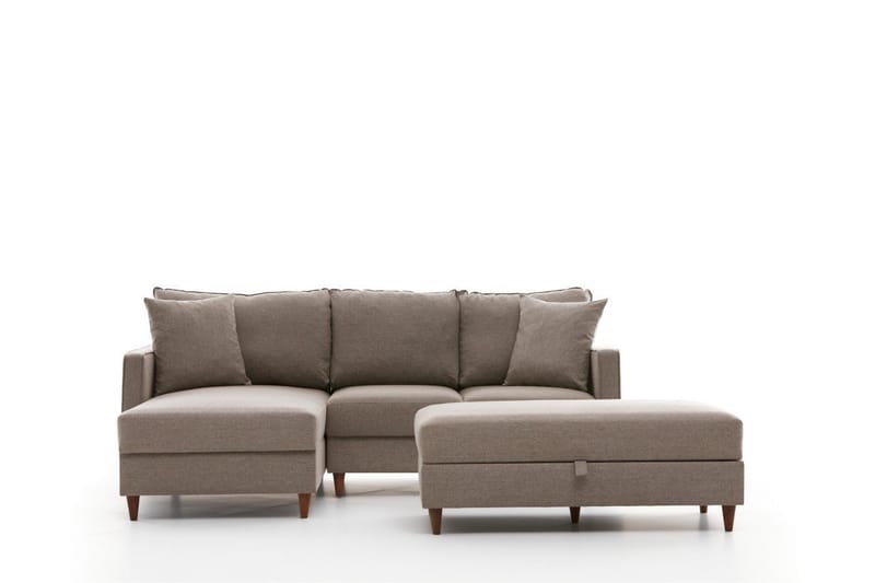 Braneles Sofa med Chaiselong 4-personers - Beige - Møbler - Sofaer - Sofa med chaiselong