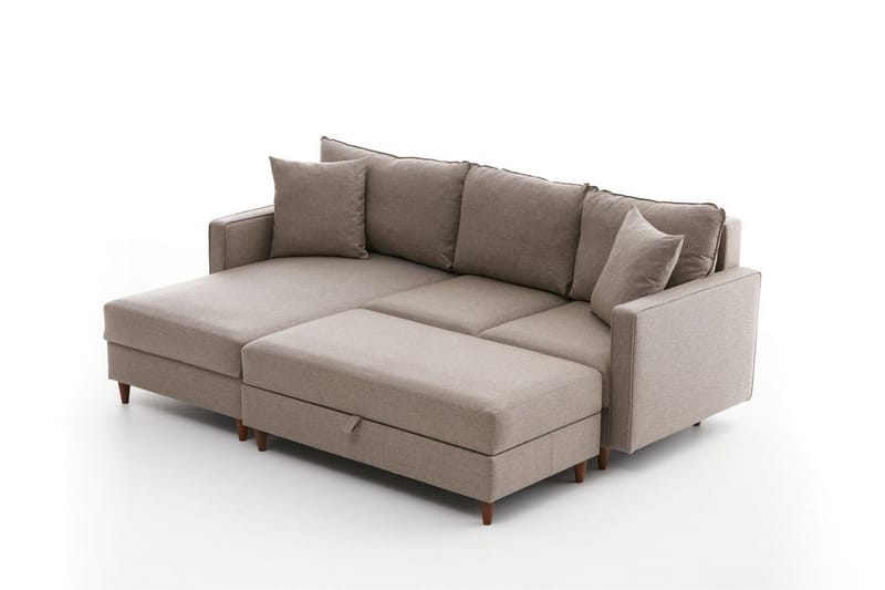 Braneles Sofa med Chaiselong 4-personers - Beige - Møbler - Sofaer - Sofa med chaiselong