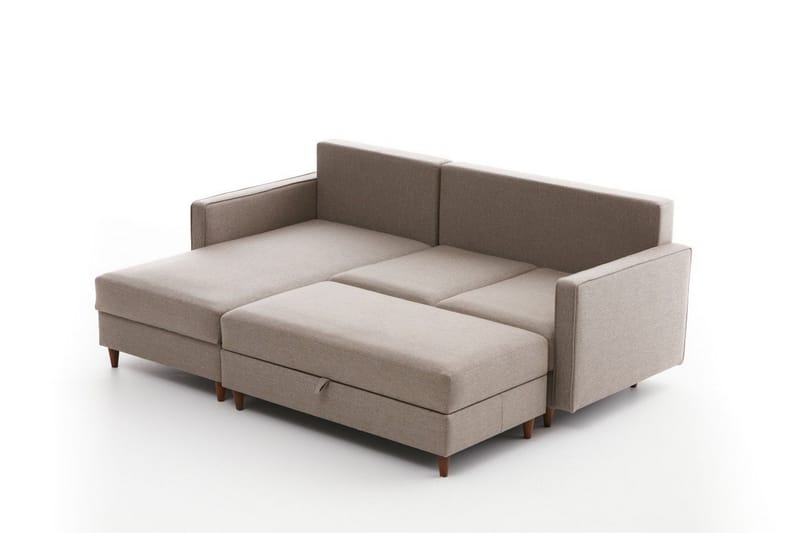 Braneles Sofa med Chaiselong 4-personers - Beige - Møbler - Sofaer - Sofa med chaiselong