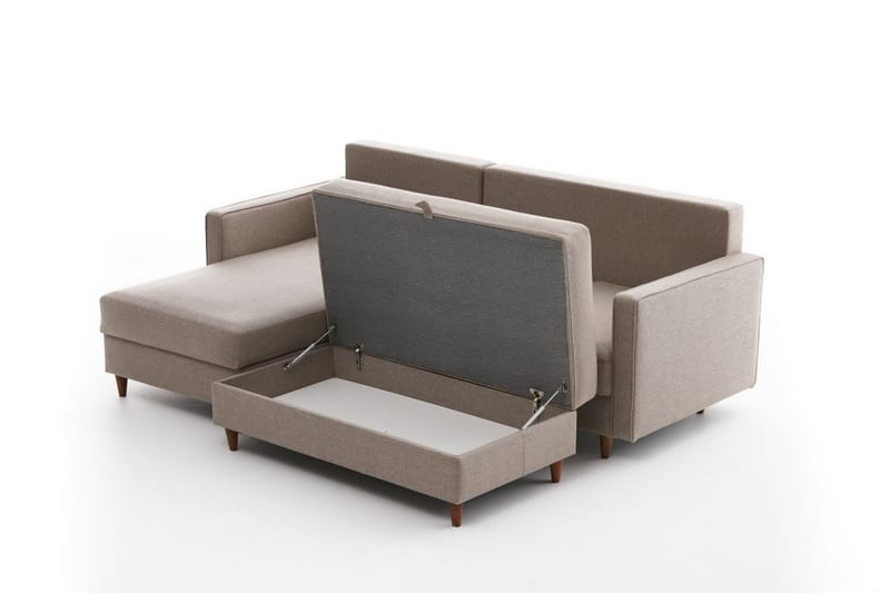 Braneles Sofa med Chaiselong 4-personers - Beige - Møbler - Sofaer - Sofa med chaiselong