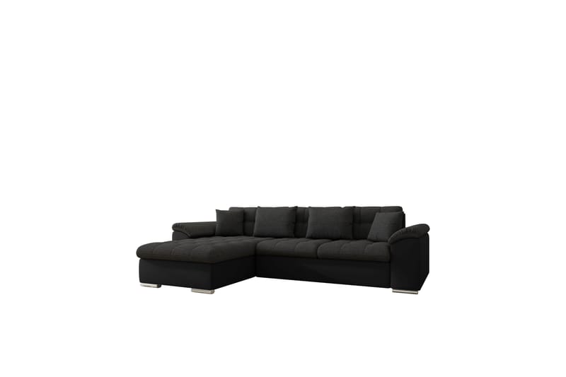 Camior Sofa med Divan 3-personers - Sort - Møbler - Sofaer - Sofa med chaiselong