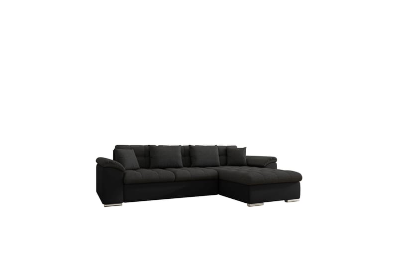 Camior Sofa med Divan 3-personers - Sort - Møbler - Sofaer - Sofa med chaiselong