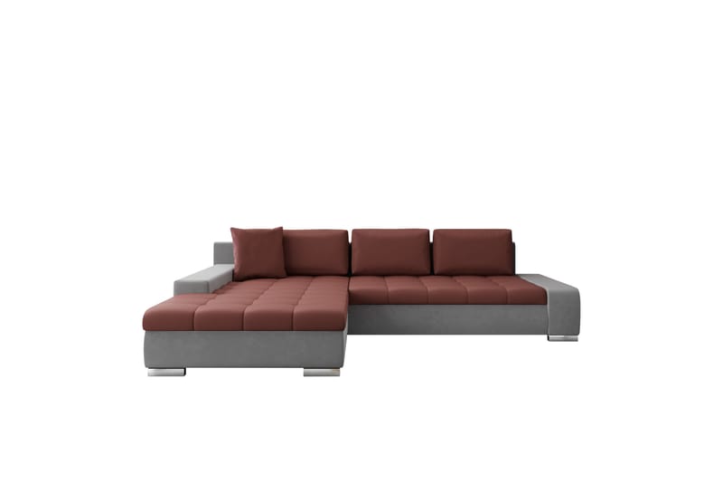 Cerys Sofa med Divan 3-personers - Grå/Rosa - Møbler - Sofaer - Sofa med chaiselong