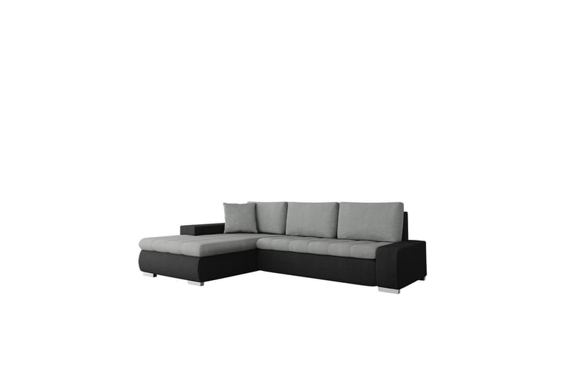 Cerys Sofa med Divan 3-personers - Sort/Grå - Møbler - Sofaer - Sofa med chaiselong