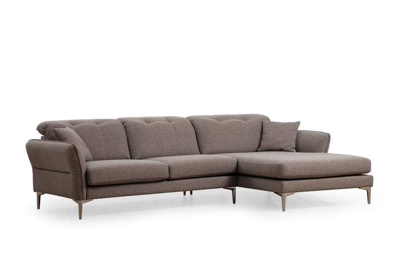 Chandara Sofa med Chaiselong 3-personers - Grå - Møbler - Sofaer - Sofa med chaiselong