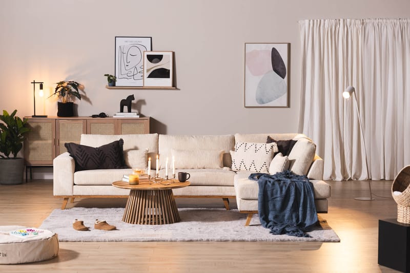 Copenhagen 4-personers L Sofa Manchester 291 cm bred - Beige - Møbler - Sofaer - Sofa med chaiselong