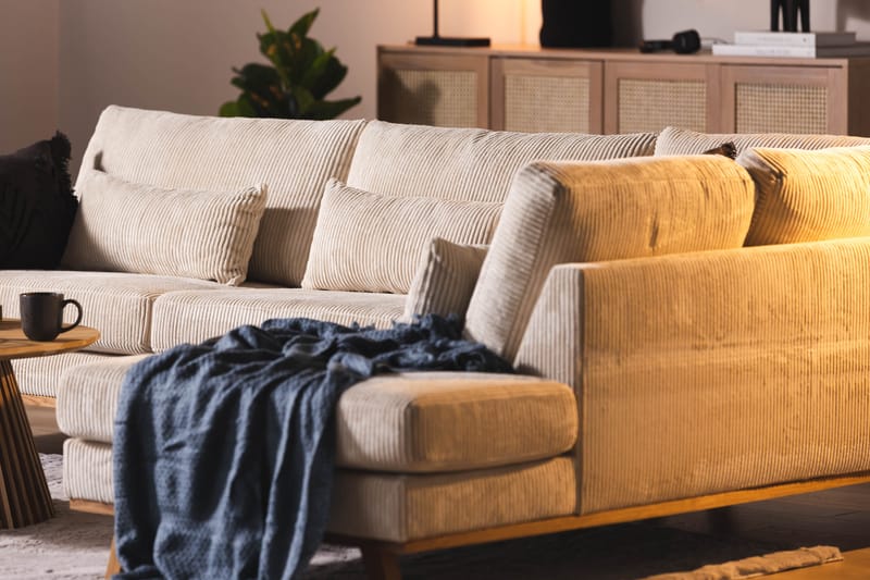 Copenhagen 4-personers L Sofa Manchester 291 cm bred - Beige - Møbler - Sofaer - Sofa med chaiselong