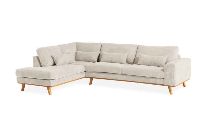 Copenhagen 4-personers L Sofa Manchester Chaiselong Venstre - Beige - Møbler - Sofaer - Sofa med chaiselong