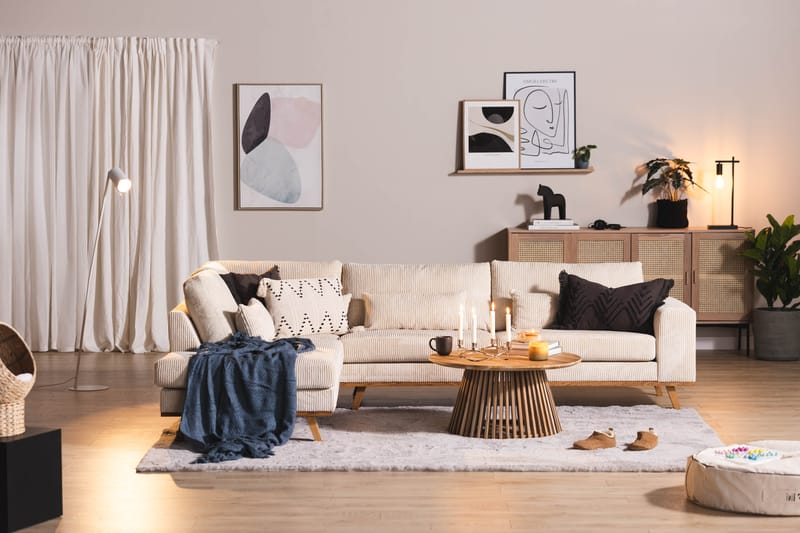 Copenhagen 4-personers L Sofa Manchester Chaiselong Venstre - Beige - Møbler - Sofaer - Sofa med chaiselong