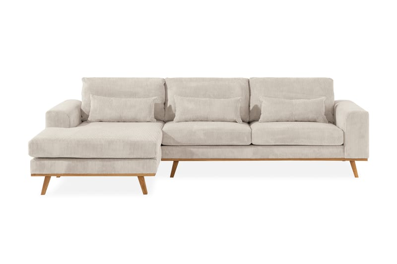 Copenhagen 4-personers L Sofa Manchester Divan Venstre - Beige - Møbler - Sofaer - Sofa med chaiselong