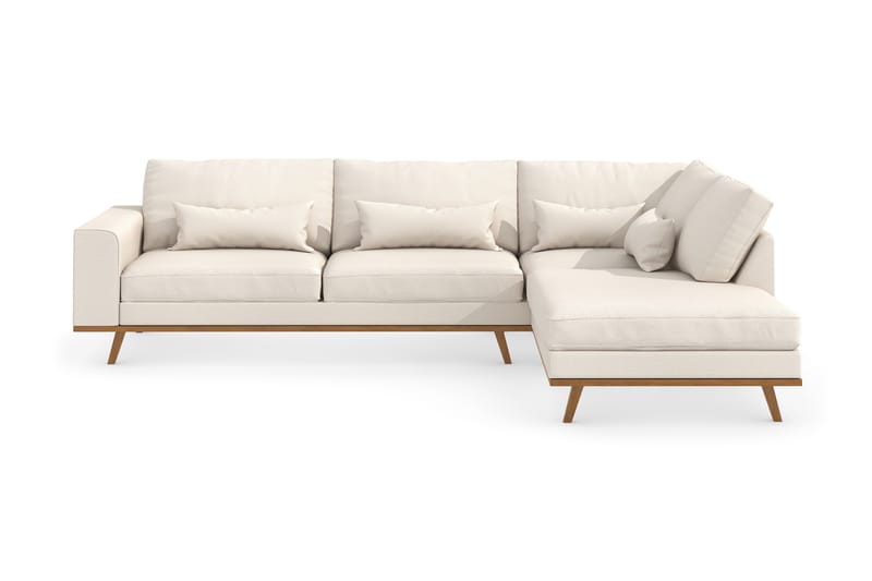 Copenhagen 4-personers L Sofa Divan Højre - Beige/Eg - Møbler - Sofaer - Sofa med chaiselong