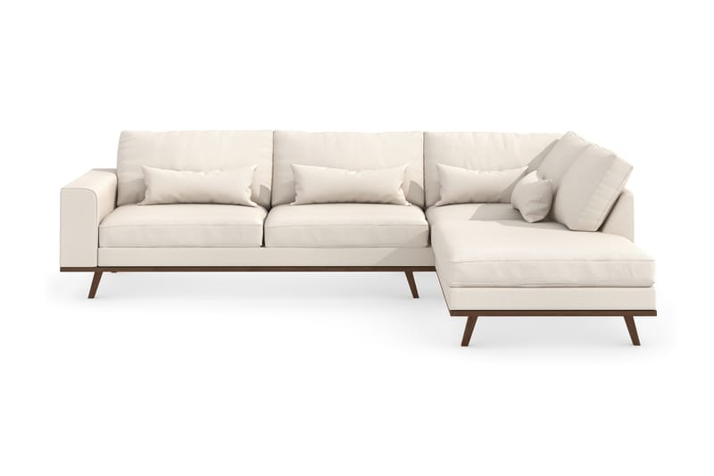 Copenhagen 4-personers L Sofa 291 cm bred - Beige/Eg - Møbler - Sofaer - Sofa med chaiselong