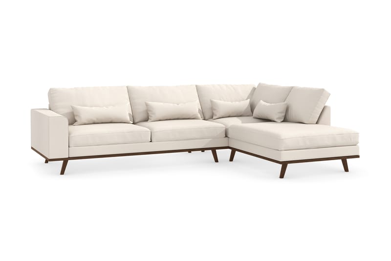 Copenhagen 4-personers L Sofa 291 cm bred - Beige/Eg - Møbler - Sofaer - Sofa med chaiselong